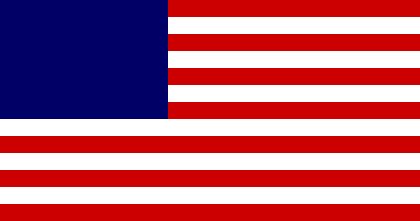 Fictional flags similar to the USA national flag